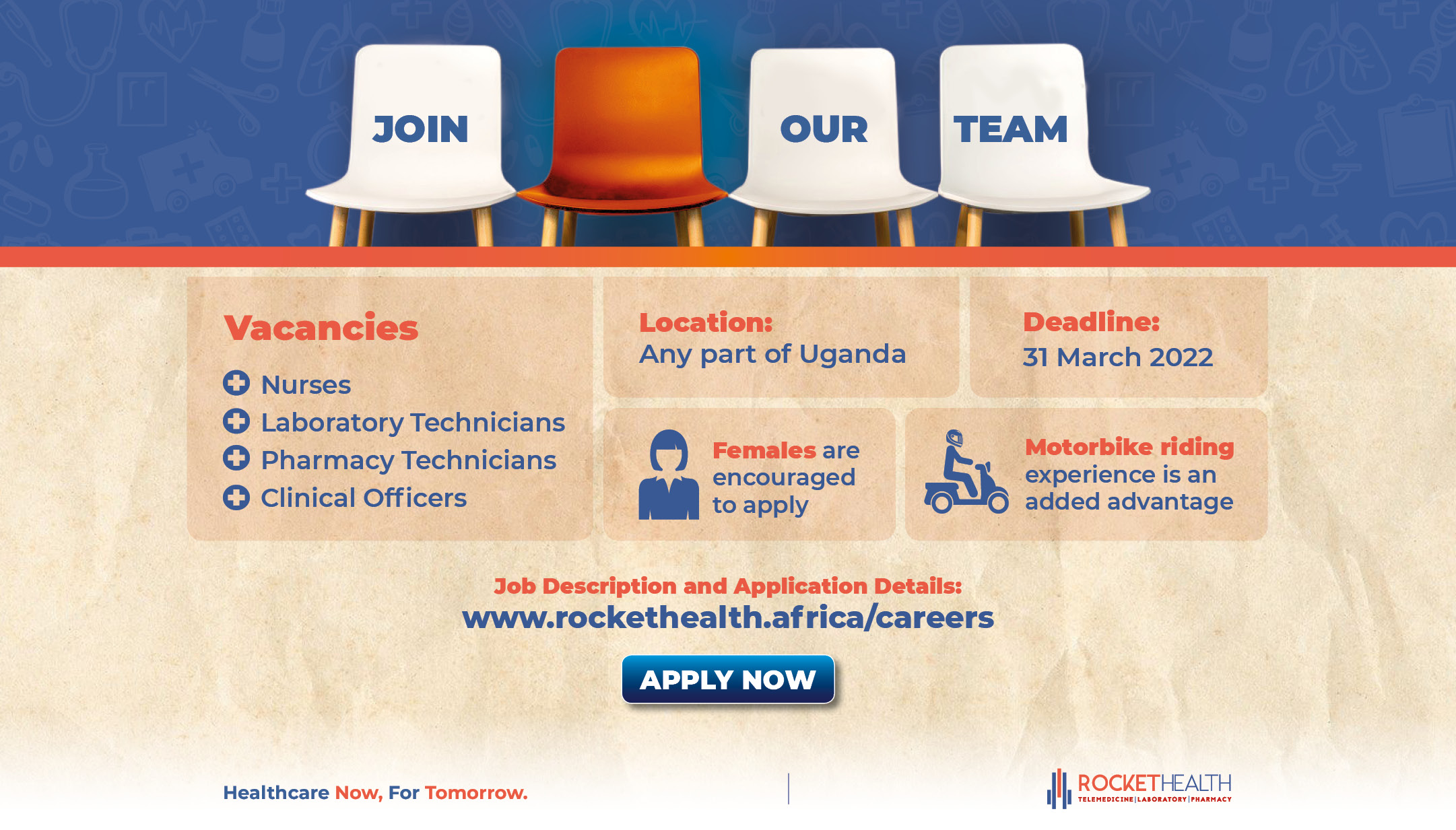 Rocket Health Job Adverts 2022